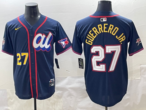 25 All Stars Nike Toronto Blue Jays 27 Vladimir Guerrero Jr. Baseball Jersey Navy Blue