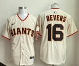 Nike San Francisco Giants 16 Rafael Devers Baseball Jersey Beige