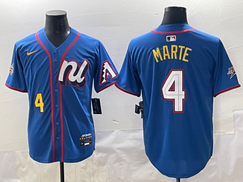 25 All Stars Nike Arizona Diamondbacks 4 Ketel Marte Baseball Jersey Blue