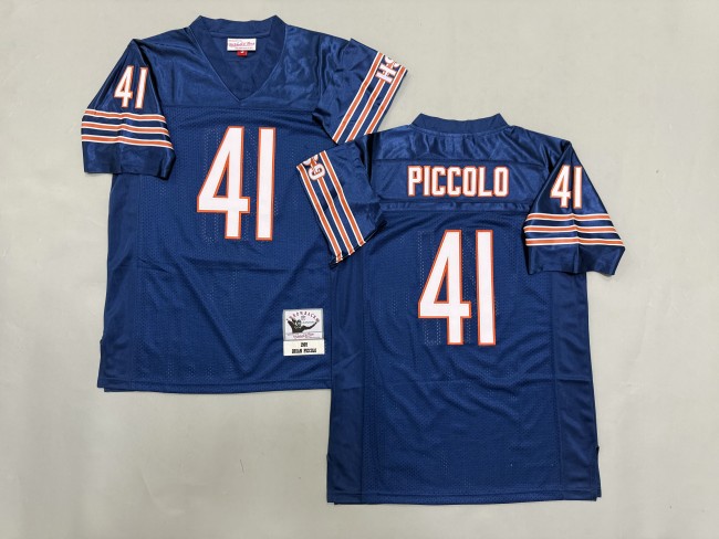 Chicago Bears 41 Brian Piccolo Football Jersey Navy Blue Retro