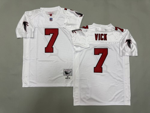 Atlanta Falcons 7 Michael Vick Football Jersey White Retro