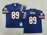Chicago Bears 89 Mike Ditka Football Jersey Navy Blue Retro