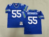 Seattle Seahawks 55 Brian Bosworth Football Jersey Blue Retro