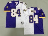 Minnesota Vikings 84 Randy Moss Football Jersey Purple+white Retro