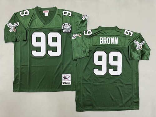 Philadelphia Eagles 99 Jerome Brown Football Jersey Green  Retro