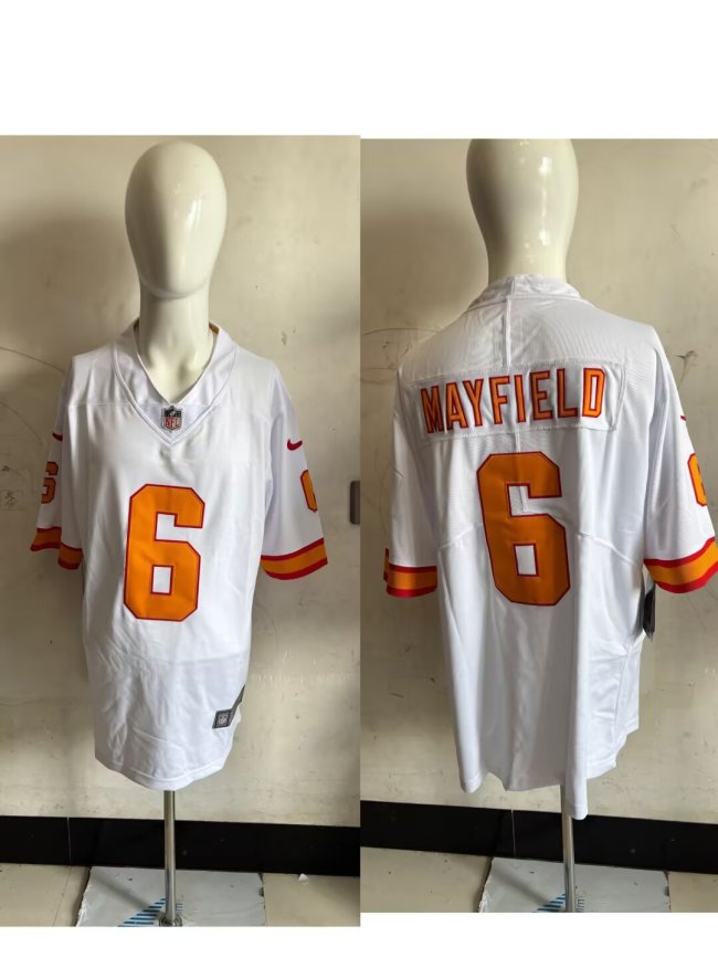 Tampa Bay Buccaneers 6 Baker Mayfield Football Jersey  Legend White