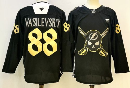 Fanatics Tampa Bay Lightning 88 Andrei Vasilevskiy Ice Hockey Jersey Black