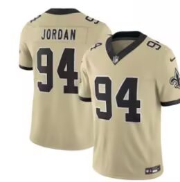 New Orleans Saints 94 Cameron Jordan Football Jersey Legend Beige