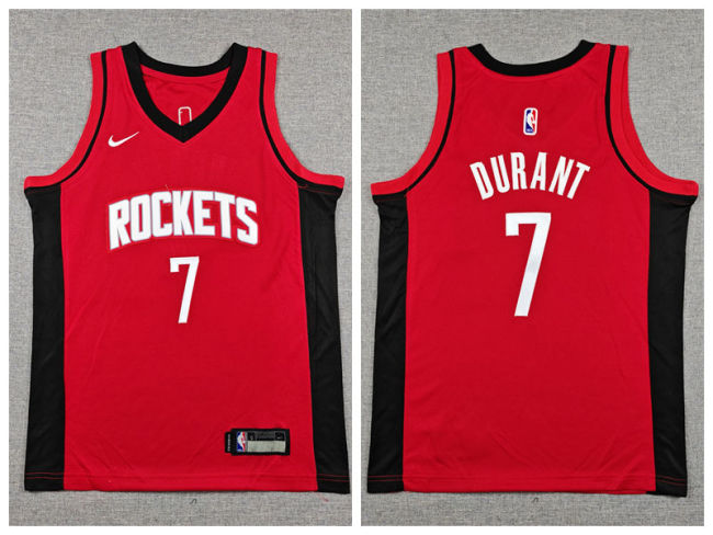 Youth Nike Houston Rockets 7 Kevin Durant Basketball Jersey Red