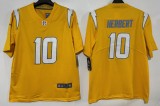 San Diego Chargers 10 Justin Herbert Football Jersey Legend Yellow