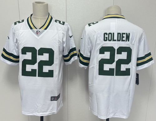 Green Bay Packers 22 Matthew Golden Football Jersey Legend White