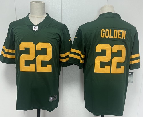 Green Bay Packers 22 Matthew Golden Football Jersey Legend Green