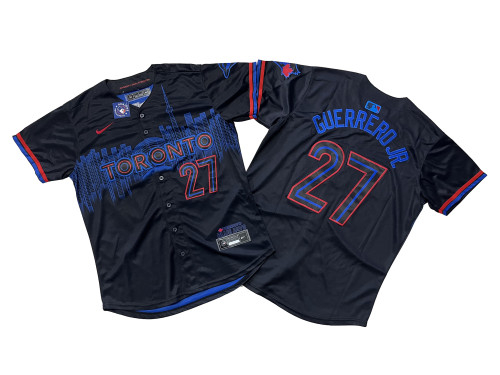 Nike Toronto Blue Jays 27 Vladimir Guerrero Jr. Baseball Jersey Blue City Edition