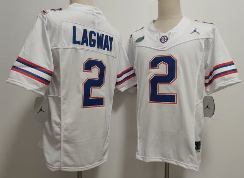 Jordan Florida Gators 2 Dj Lagway College Football Jersey White Three Dynasties