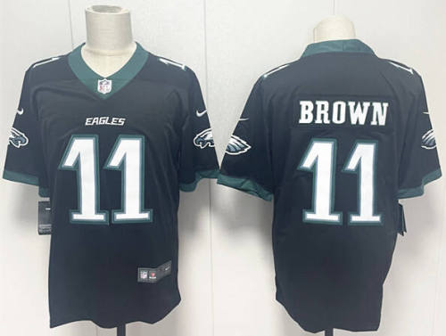 Philadelphia Eagles 11 A.J. Brown Football Jersey Legend Black