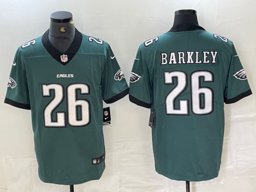 Philadelphia Eagles 26 Saquon Barkley Football Jersey Legend Green