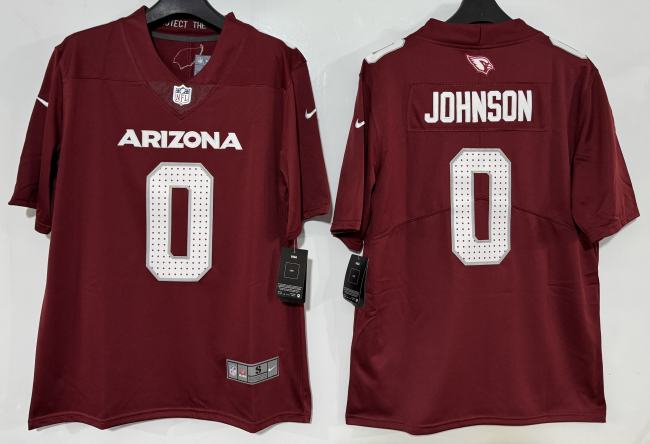 Arizona Cardinals 0 Will Johnson Football Jersey Legend Red