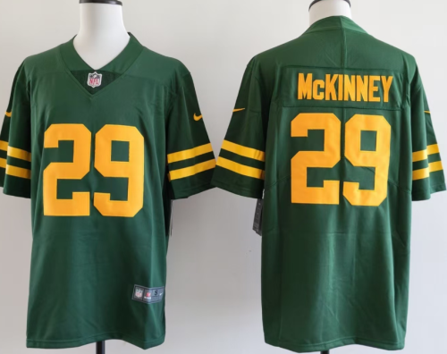 Green Bay Packers 29 Xavier McKinney Football Jersey Legend Green