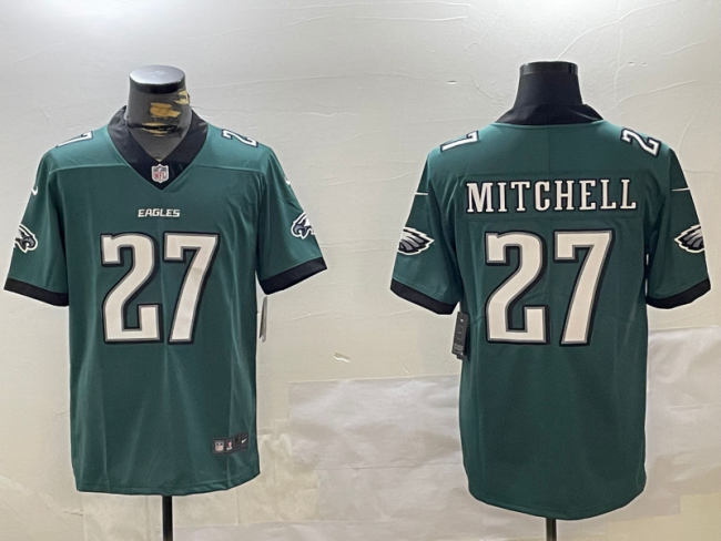 Philadelphia Eagles 27 Quinyon Mitchell Football Jersey Legend Green