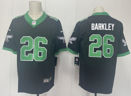 Philadelphia Eagles 26 Saquon Barkley Football Jersey Legend Black