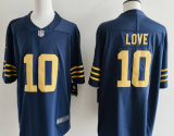 Green Bay Packers 10 Jordan Love Football Jersey Legend Navy Blue