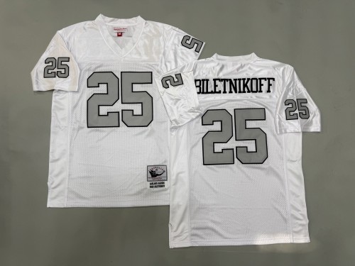 Oakland Raiders 25 Fred Biletnikoff Football Jersey White Retro