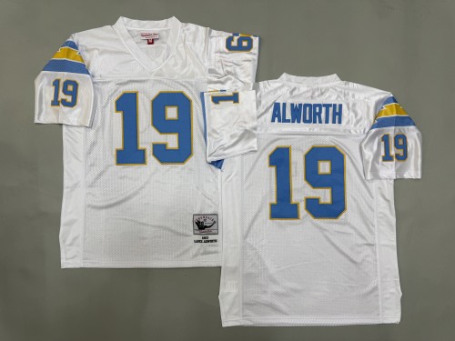 San Diego Chargers 19 Lance Alworth Football Jersey White Retro