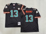 Miami Dolphins 13 Dan Marino Football Jersey Black Retro