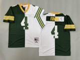 Green Bay Packers 4 Brett Favre Football Jersey Green+White Retro