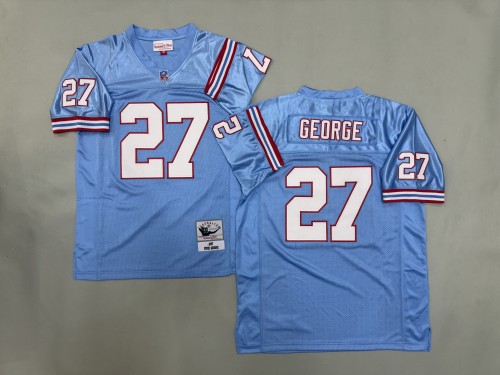 Tennessee Titans 27 Eddie George Football Jersey Blue Retro