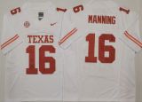 Texas Longhorns 16 Arch Manning College Football Jersey White Three Dynasties