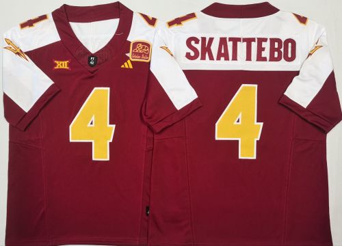 Arizona Sun Devis 4 Cam Skattebo College Football Jersey Red Three Dynasties