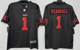 San Francisco 49ers 1 Ricky Pearsall Football Jersey Legend Black