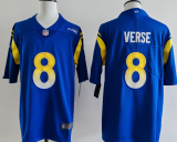St. Louis Rams 8 Jared Verse Football Jersey Legend Blue
