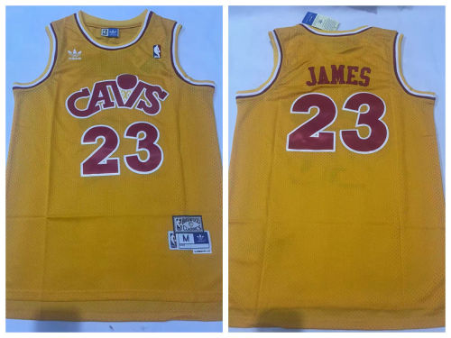 Cleveland Cavaliers 23 LeBron James Basketball Jersey Yellow