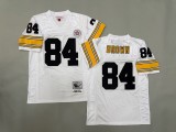 Pittsburgh Steelers 84 Antonio Brown Football Jersey White Retro