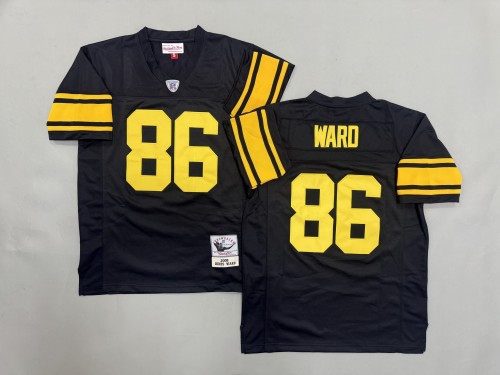 Pittsburgh Steelers 86 Hines Ward Football Jersey Black Retro