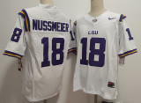 LSU Tigers 18 Garrett Nussmeier Coolege Football Jersey White Three Dynasties