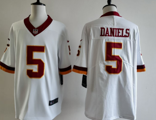 Washington Redskins 5 Jayden Daniels Football Jersey Legend White