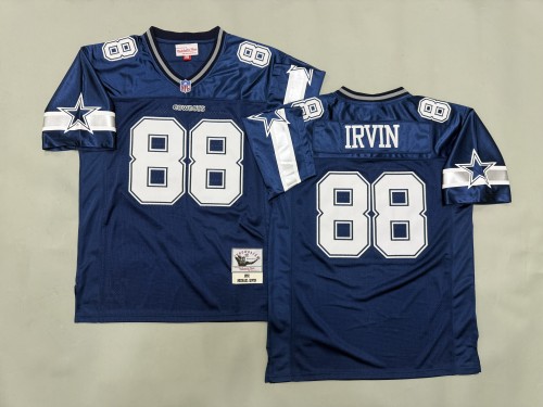 Dallas Cowboys 88 Michael Irvin Football Jersey Navy Blue Retro