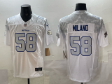 Buffalo Bills 58 Matt Milano Football Jersey White Three Dynasties