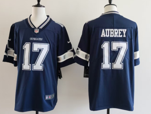 Dallas Cowboys 17 Brandon Aubrey Football Jersey  Legend Navy Blue