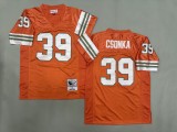 Miami Dolphins 39 Larry Csonka Football Jersey Orange Retro