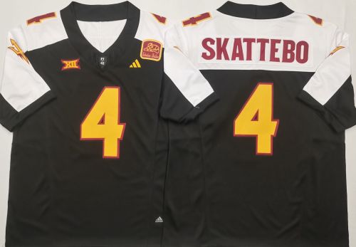 Arizona Sun Devis 4 Cam Skattebo College Football Jersey Black Three Dynasties
