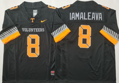 Tennessee Volunteers 8 Nico Lamaleava Coolege Football Jersey Gray Three Dynasties