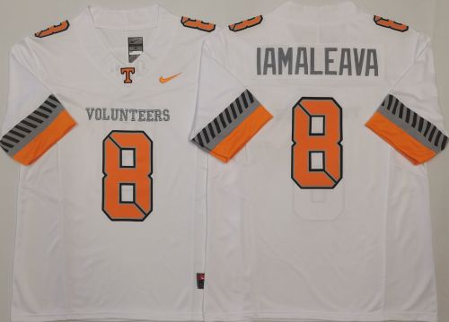 Tennessee Volunteers 8 Nico Lamaleava Coolege Football Jersey WhiteThree Dynasties