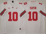 Ohio State 10 Julian Sayin College Football Jersey White Three Dynasties
