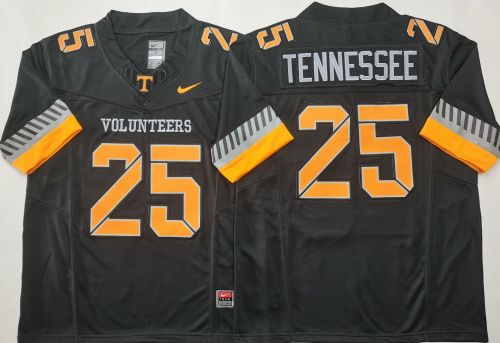 Tennesse Volunteers 25 Watch Tennessee Coolege Football Jersey Black Three Dynasties
