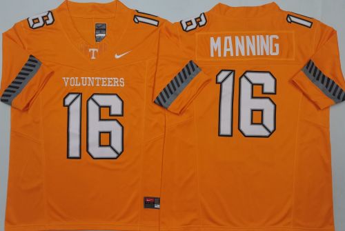 Tennesse Volunteers 16 Arch Manning Coolege Football Jersey Orange Three Dynasties