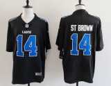 Detroit Lions 14 Amon-Ra St. Brown Football Jersey Legend Black
